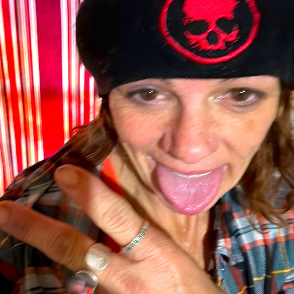 Skull sock hat worn a couple times